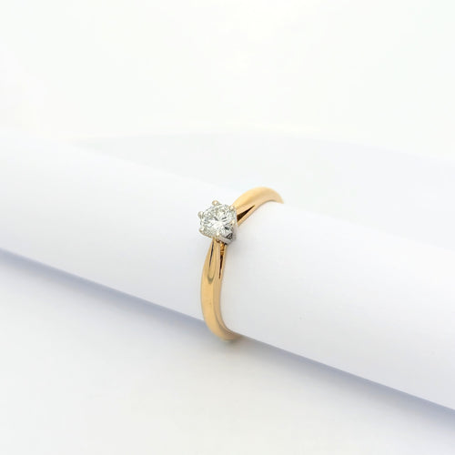 Bague 53 Bague Solitaire 2 ors Diamant 0.20ct 58 Facettes 27211