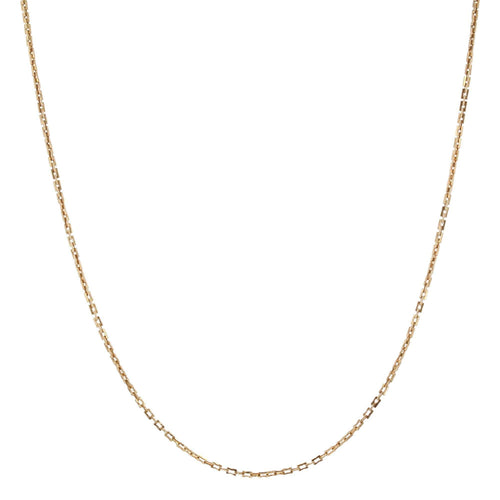 Collier Chaîne or rose maille forçat rectangulaire 58 Facettes 22-418