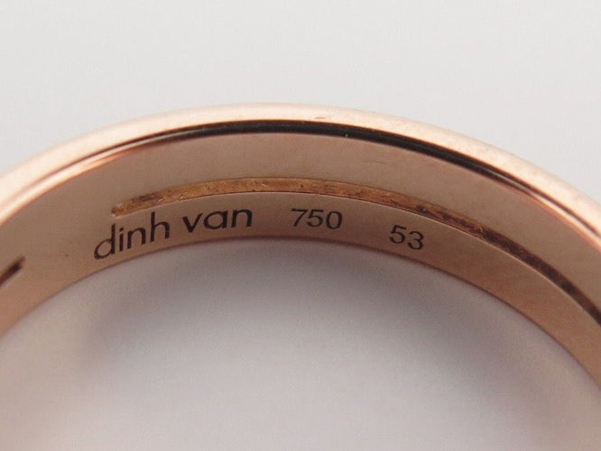 Bague 53 bague DINH VAN seventies pm 222115 53 or rose 18k et diamants 58 Facettes 253895