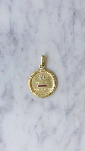 Pendentif Médaille Augis diamants 58 Facettes