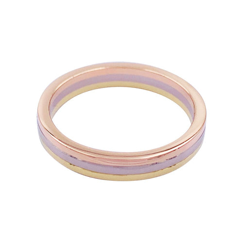 Bague 58 Alliance Cartier, "Vendôme Louis Cartier", trois ors. 58 Facettes 32314