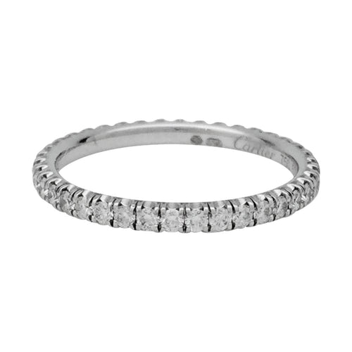 Bague 53 Alliance Cartier, "Etincelle", or blanc, diamants. 58 Facettes 32039