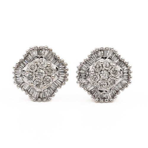 Boucles d'oreilles Boucles d'oreilles Puces Or Blanc Diamant 58 Facettes 2324949CN