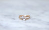 Bague Bague double anneau or rose diamants 58 Facettes