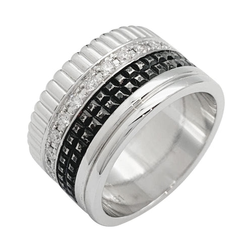 Bague 53 Bague Boucheron, "Quatre Black Edition Large", en or blanc, diamants. 58 Facettes 31802