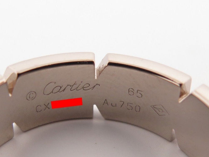Bague 65 bague CARTIER tank francaise or blanc 18k 58 Facettes 258021