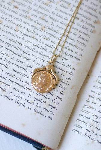Pendentif Médaille pivotante pièce romaine or 58 Facettes