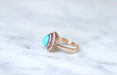 Bague Bague turquoise double entourage diamants 58 Facettes