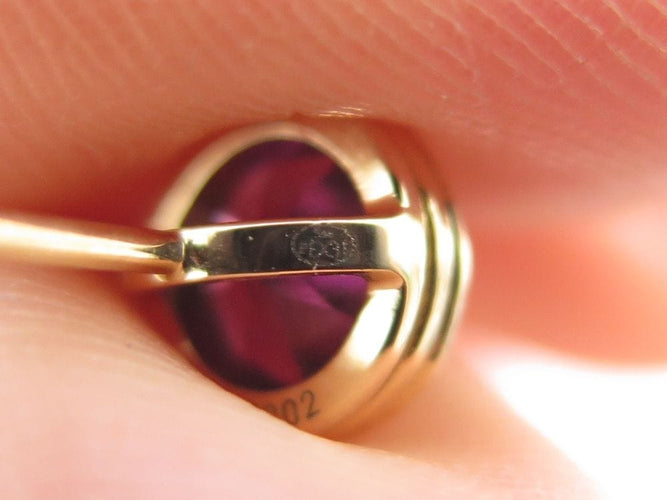 Boucles d'oreilles boucles d'oreilles POIRAY puces lolita rhodolite or 18k 58 Facettes 255878