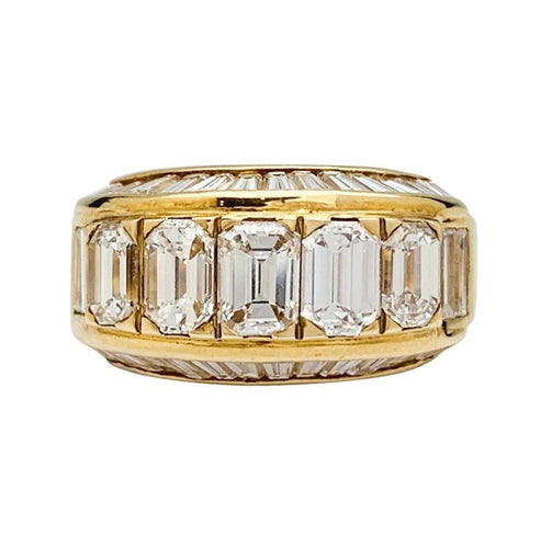 Bague 54 Bague pavage en or jaune et diamants. 58 Facettes 31848