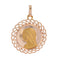 Pendentif Médaille or rose Vierge Marie bordure ajourée 58 Facettes CVP66