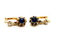 Boucles d'oreilles Boucles d'oreilles Dormeuses Or jaune Saphir 58 Facettes 1265916CD