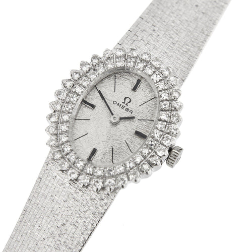 Montre OMEGA - Montre Or blanc Diamants 58 Facettes 24852W