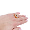 Bague 56 Bague vintage or rose, citrine et diamants. 58 Facettes 32368