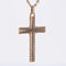 Pendentif Croix plate en or rose 58 Facettes CVP64