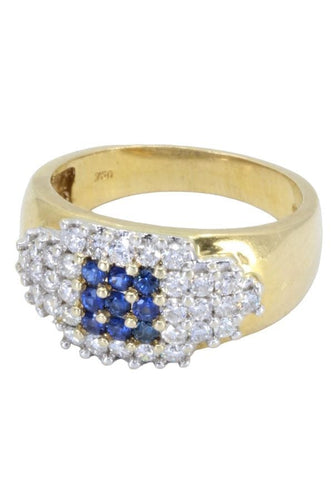 Bague 56 BAGUE PAVAGE SAPHIRS ET DIAMANTS 58 Facettes 057021