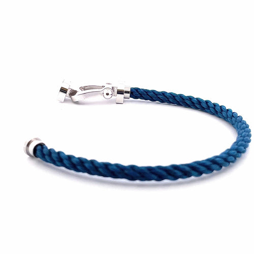 Bracelet Fred - Bracelet Force 10 manille or blanc 58 Facettes