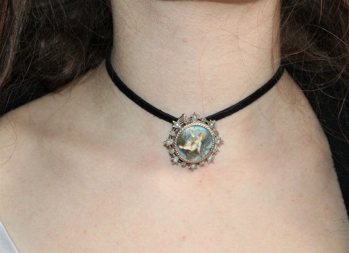 Broche Broche en argent Miniature XIXe 58 Facettes 445