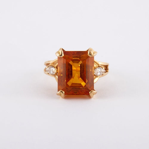 Bague 53 Bague Citrine rectangulaire 58 Facettes JE510