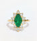 Bague 53 Bague marquise or jaune émeraude et diamants 58 Facettes 1-828/7
