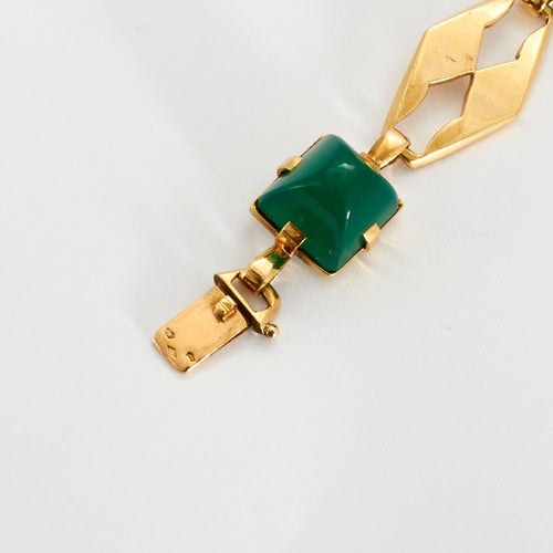 Bracelet Bracelet Art Déco Chrysoprase 58 Facettes