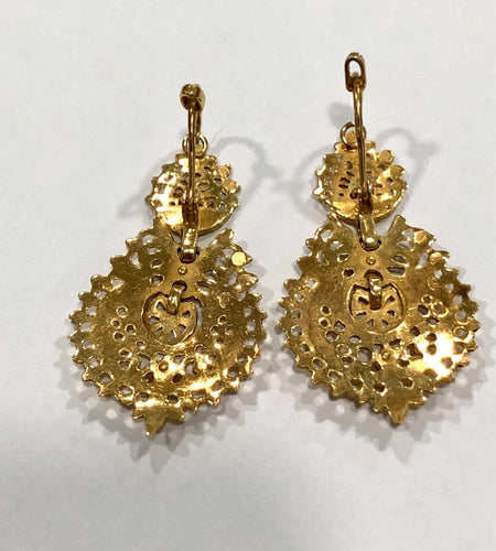 Boucles d'oreilles Dormeuses en Or jaune 58 Facettes