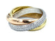 Bague 56 CARTIER. Alliance Trinity Classique 3 ors et diamants 58 Facettes