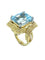 Bague 53 Bague 1950, or jaune 18K et aigue-marine 58 Facettes