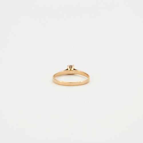 Bague 55 Bague solitaire en or jaune 18 carats sertie d’un diamant 58 Facettes