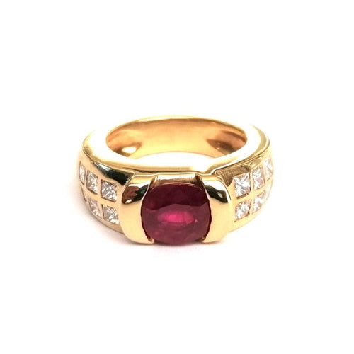 Bague Bague Rubis Diamants 58 Facettes 2333