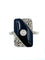 Bague 54.5 Bague Art Déco onyx et diamants 58 Facettes