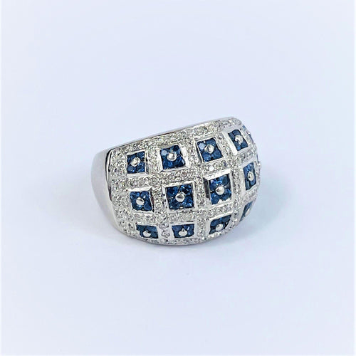 Bague 54 Bague en Or gris Saphirs & Diamants 58 Facettes 20400000589