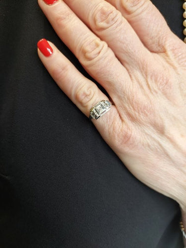 Bague 52 BAGUE ART-DÉCO DIAMANT 58 Facettes 081191