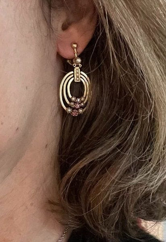 Boucles d'oreilles Pendants d'Oreilles Rubis Et Perles Fines, Or 18 Carats 58 Facettes 1024657