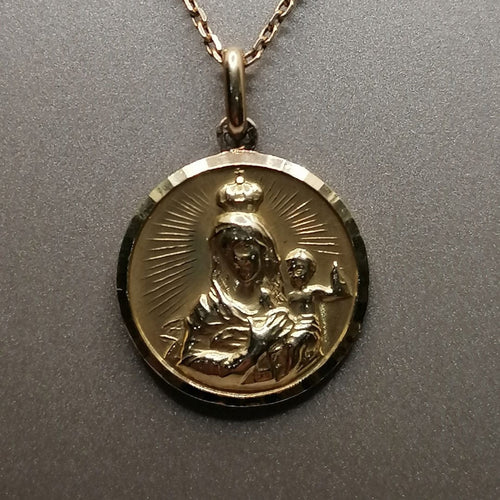 Pendentif Pendentif médaille religieuse deux sens or jaune 58 Facettes 2558