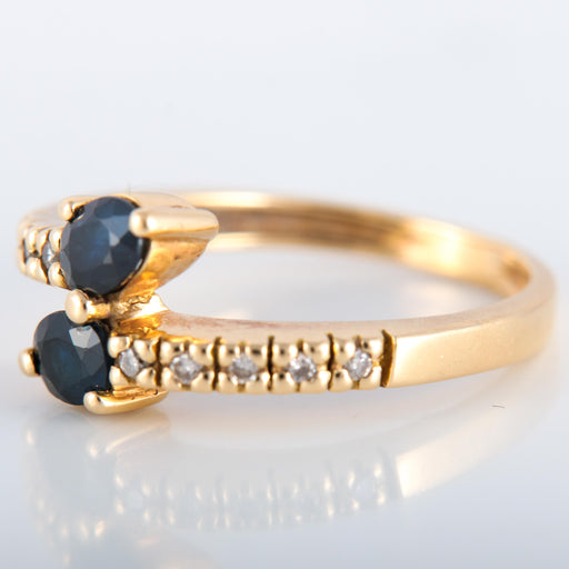 Bague 52 Bague Toi & Moi Saphirs Diamants 58 Facettes JE443