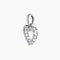 Pendentif Pendentif "coeur" or blanc et diamants 58 Facettes P1L17
