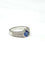 Bague Bague or blanc saphir ovale et diamants 58 Facettes