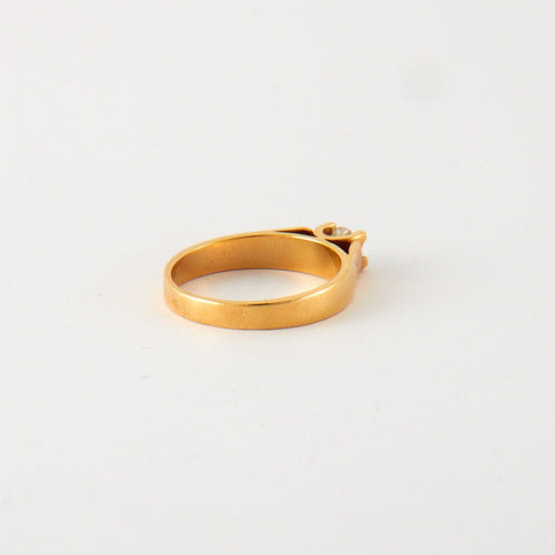 Bague 55 Bague Solitaire Or jaune Diamant 0.26ct 58 Facettes