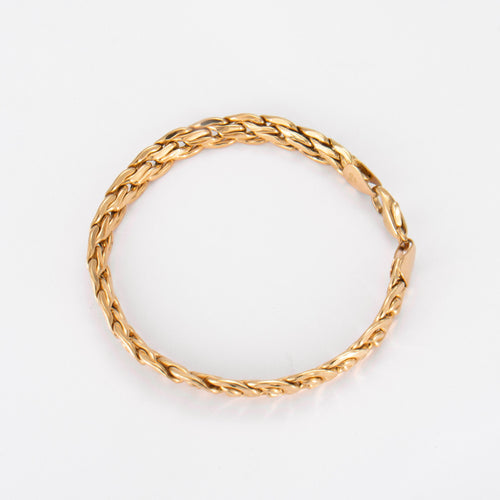 Bracelet Bracelet en Or jaune, articulé maille tressée 58 Facettes EL2