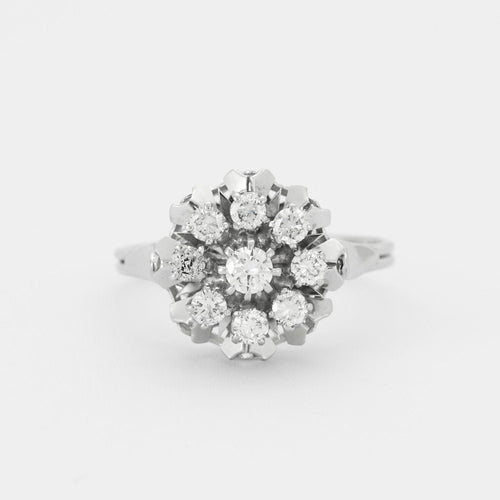 Bague Bague Marguerite Diamants Or blanc 58 Facettes
