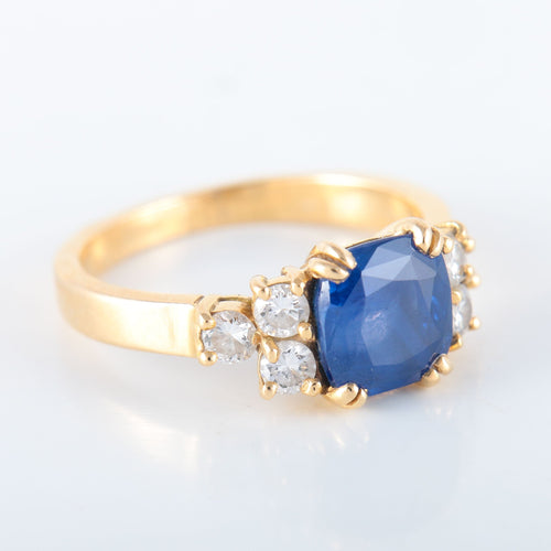 Bague 52 Bague Saphir de Ceylan Diamants 58 Facettes 8173