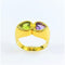 Bague 58 Bague Double Cœur Améthyste Péridot 58 Facettes 20400000613