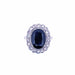 Bague Bague pompadour Saphir & diamants 58 Facettes