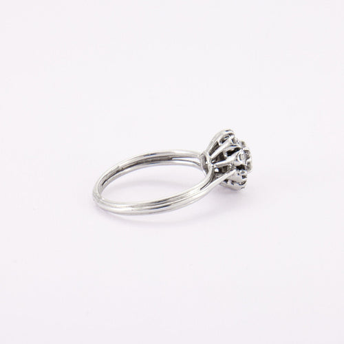 Bague 54 SOLITAIRE DIAMANTS, OR BLANC 58 Facettes
