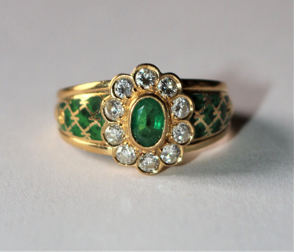 Bague KORLOFF bague marguerite émeraude 58 Facettes