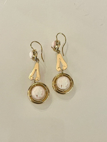 Boucles d'oreilles Pendants d'Oreilles En Or Et Camées 58 Facettes 994026
