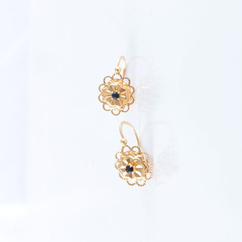 Boucles d'oreilles Dormeuses motif floral 58 Facettes JE65