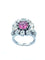 Bague Bague en or blanc, tourmalines roses, diamants 58 Facettes