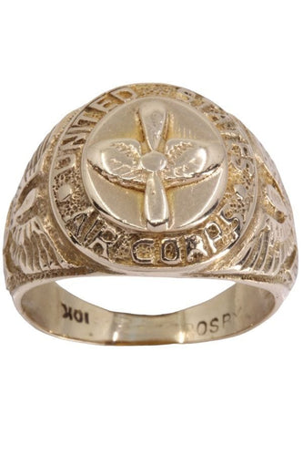 Bague Chevalière Armée Américaine "Air Corps" Or jaune 58 Facettes 079281